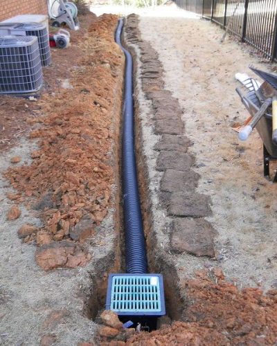 French drains for yard drainage